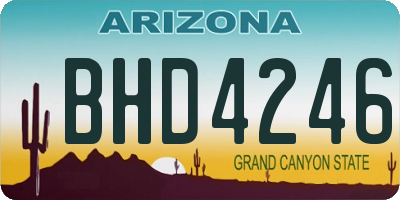 AZ license plate BHD4246