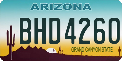 AZ license plate BHD4260