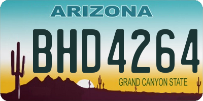 AZ license plate BHD4264