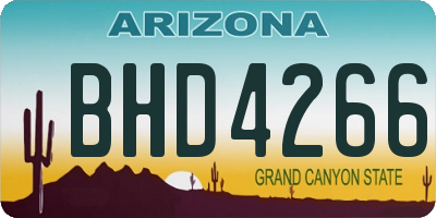 AZ license plate BHD4266