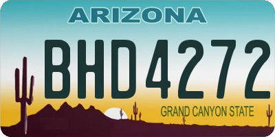 AZ license plate BHD4272