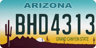 AZ license plate BHD4313