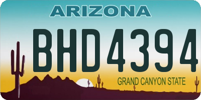 AZ license plate BHD4394