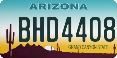 AZ license plate BHD4408