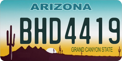 AZ license plate BHD4419