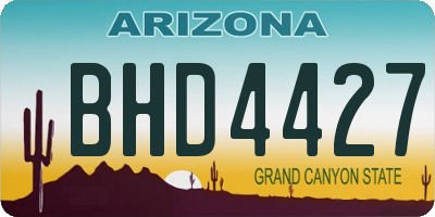 AZ license plate BHD4427