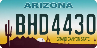 AZ license plate BHD4430