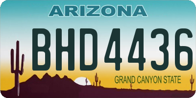 AZ license plate BHD4436