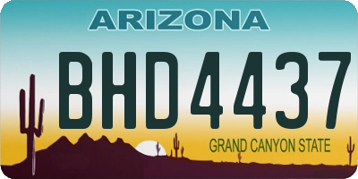 AZ license plate BHD4437