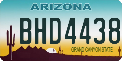 AZ license plate BHD4438