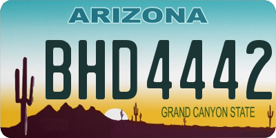 AZ license plate BHD4442