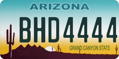 AZ license plate BHD4444