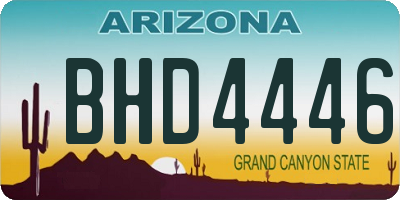 AZ license plate BHD4446