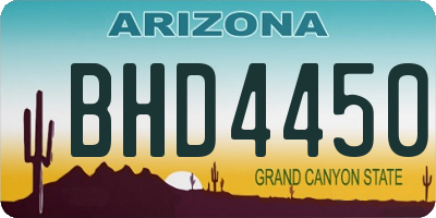 AZ license plate BHD4450
