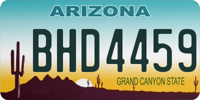 AZ license plate BHD4459