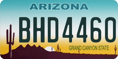 AZ license plate BHD4460