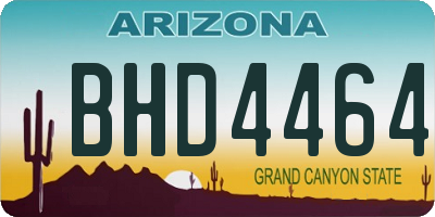 AZ license plate BHD4464