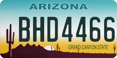 AZ license plate BHD4466