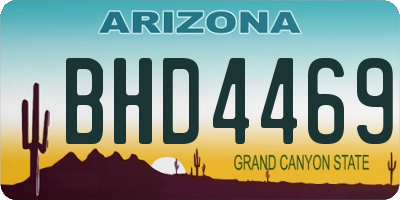 AZ license plate BHD4469