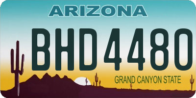 AZ license plate BHD4480