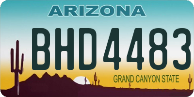 AZ license plate BHD4483