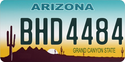 AZ license plate BHD4484