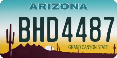 AZ license plate BHD4487
