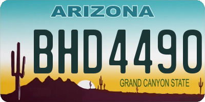 AZ license plate BHD4490