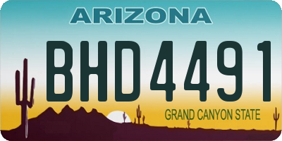 AZ license plate BHD4491