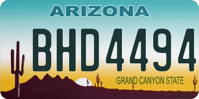 AZ license plate BHD4494