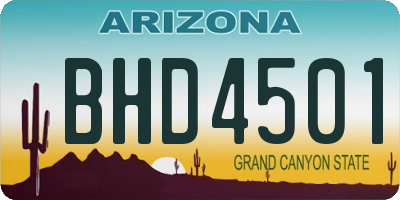 AZ license plate BHD4501