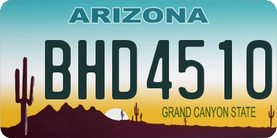 AZ license plate BHD4510