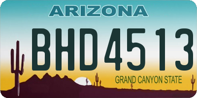 AZ license plate BHD4513