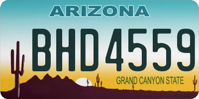 AZ license plate BHD4559