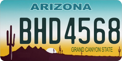 AZ license plate BHD4568
