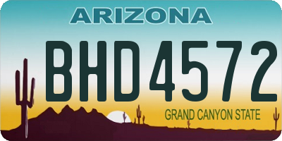 AZ license plate BHD4572