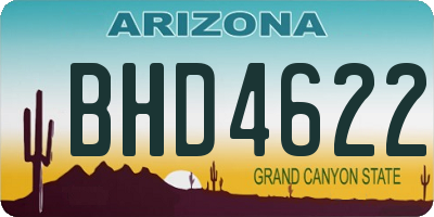 AZ license plate BHD4622