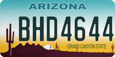AZ license plate BHD4644