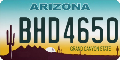 AZ license plate BHD4650