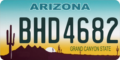 AZ license plate BHD4682