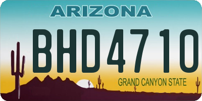 AZ license plate BHD4710
