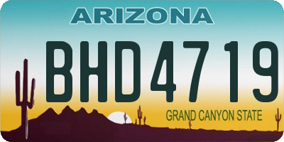 AZ license plate BHD4719