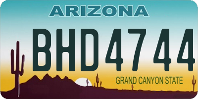 AZ license plate BHD4744