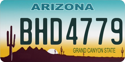 AZ license plate BHD4779