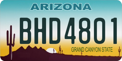 AZ license plate BHD4801