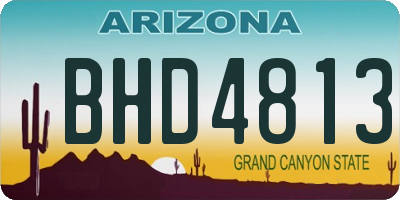 AZ license plate BHD4813