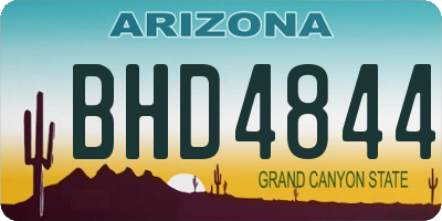 AZ license plate BHD4844