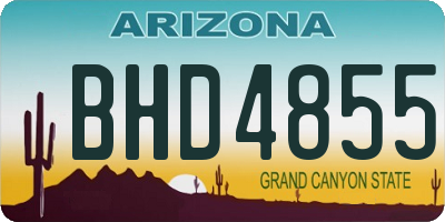 AZ license plate BHD4855