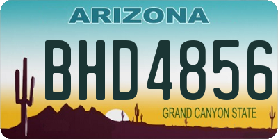 AZ license plate BHD4856