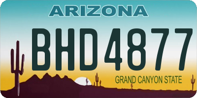 AZ license plate BHD4877